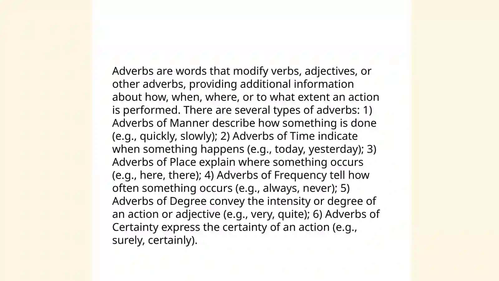 Adverbs 4