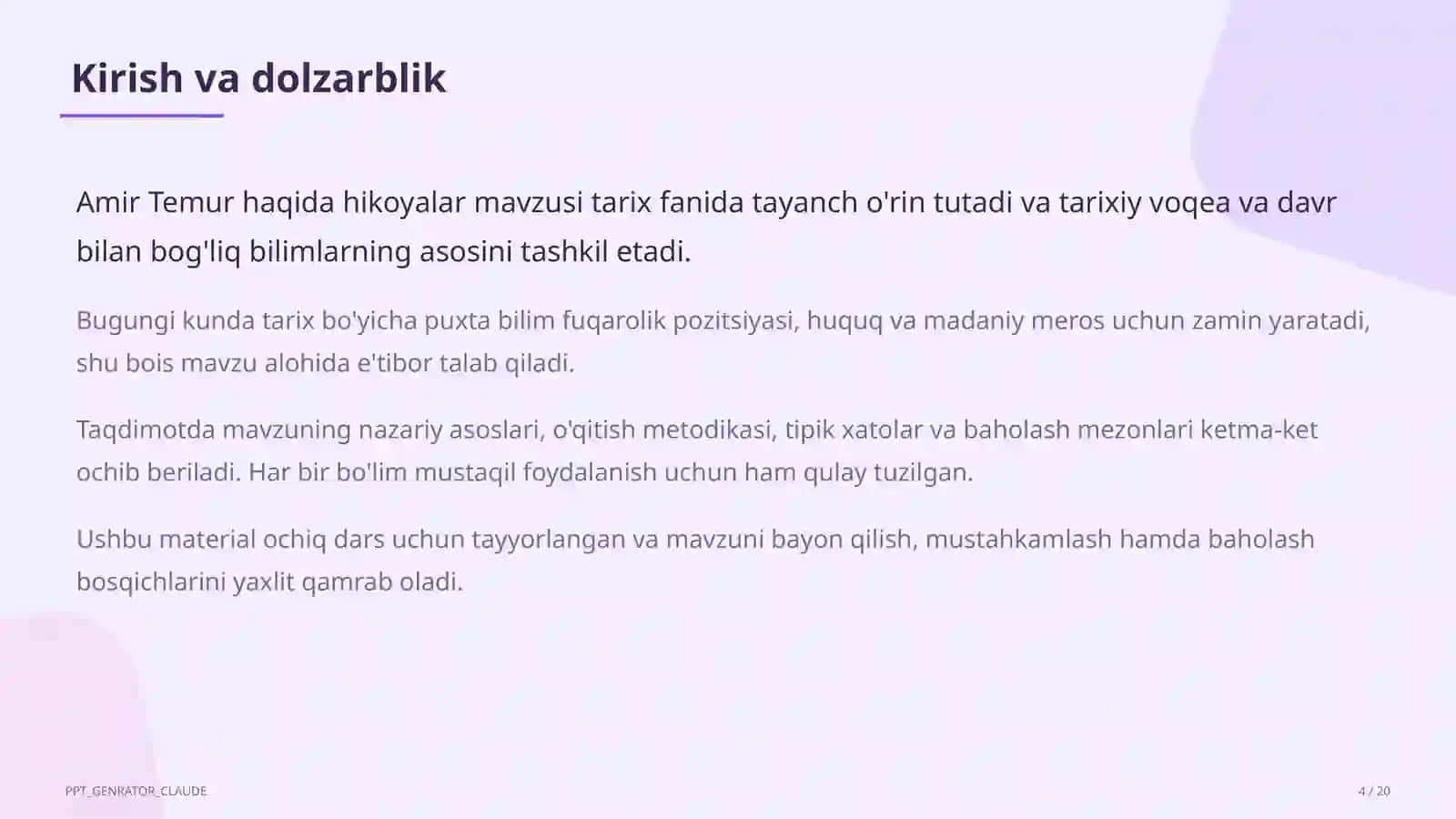 Amir Temur haqida hikoyalar (5-sinf) 4