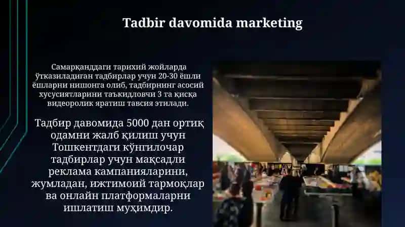 Ommaviy tadbirlarning marketing dasturi 4