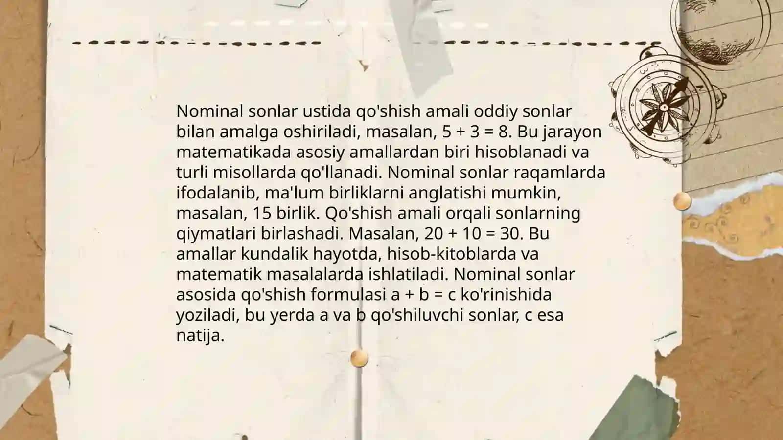 Nominal sonlar ustida arifmetik amallarni o'rgatish metodikasi 4