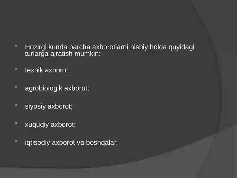 Axborot tizimlari tushunchasi 4
