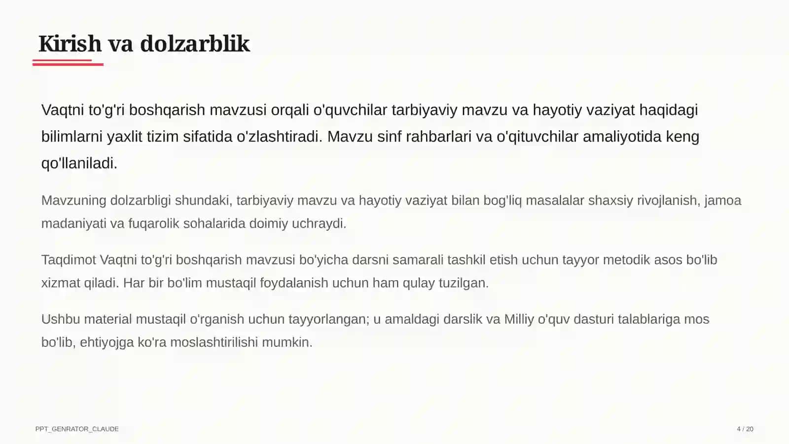 Vaqtni to'g'ri boshqarish 4