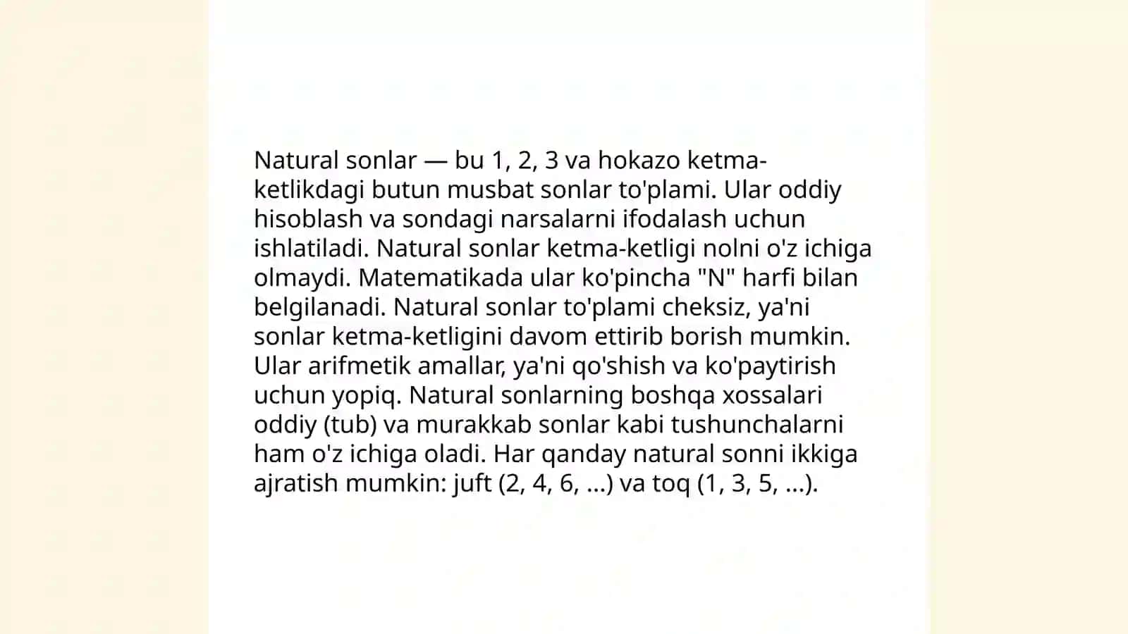 Son so‘z turkumini o‘rganish darslari yuzasidan 1-4-sinflar yuzasidan metodik tavsiyalar ishlab chiqish 4