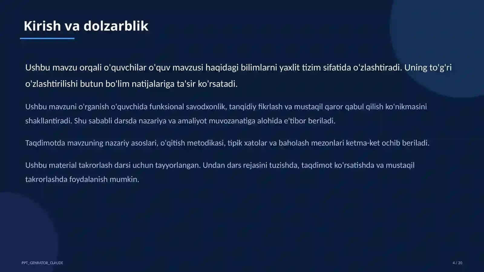 Sun'iy intellekt darslari 4