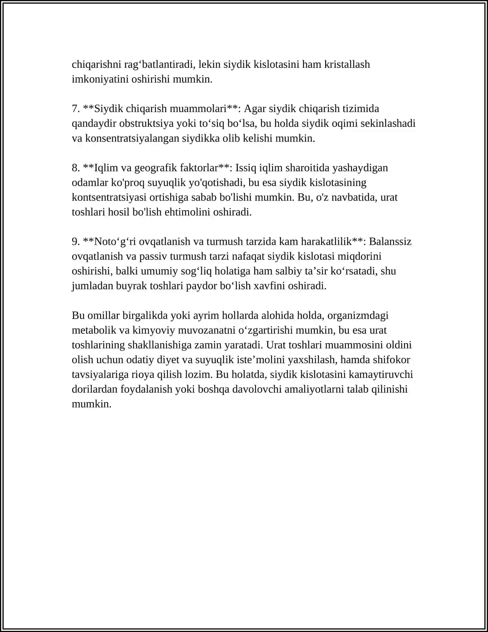 BUYRAKDA URAT TOSHLARINING TO'PLANISHI VA ASORATLARI 4