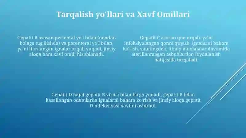 Gepatit B, C, Depidemiologiyasivaprofilaktikasi 4