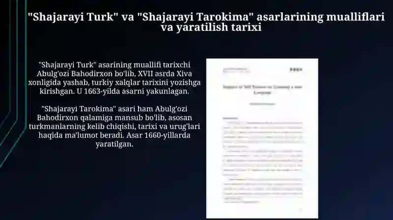 Shajarayi turk va Shajarayi tarokima asarlari 4