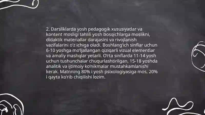 Tarbiya fani darsliklari mazmunini tahlil qilish 4