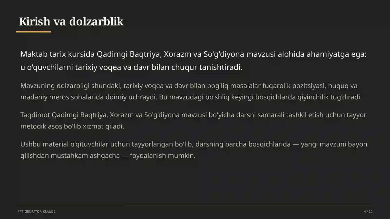 Qadimgi Baqtriya, Xorazm va So'g'diyona (6-sinf) 4