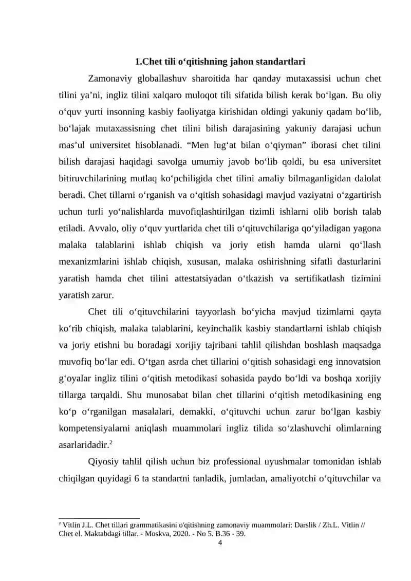 TURLI OʻQUV YURTLARIDA CHET TILI TA’LIM TASNIFI 4