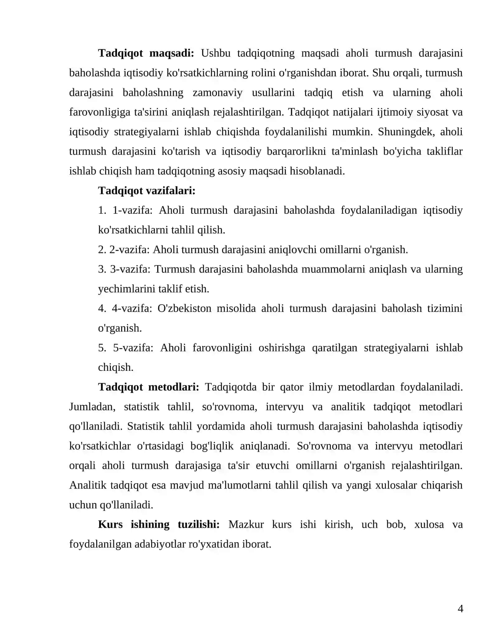 ZARMED UNIVERSITETY IQTISODIYOT NAZARIYASI FANIDAN KURS ISHI 4