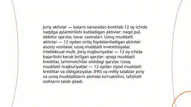 Balansga qo’yiladigan xalqaro va milliy talablari 4