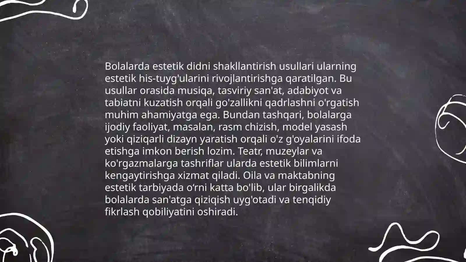 Estetik tarbiya berish 4