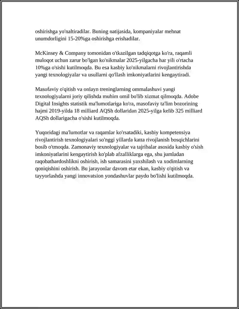 Kasbiy kompetensiyalarning rivojlantirish texnologiyalari 4