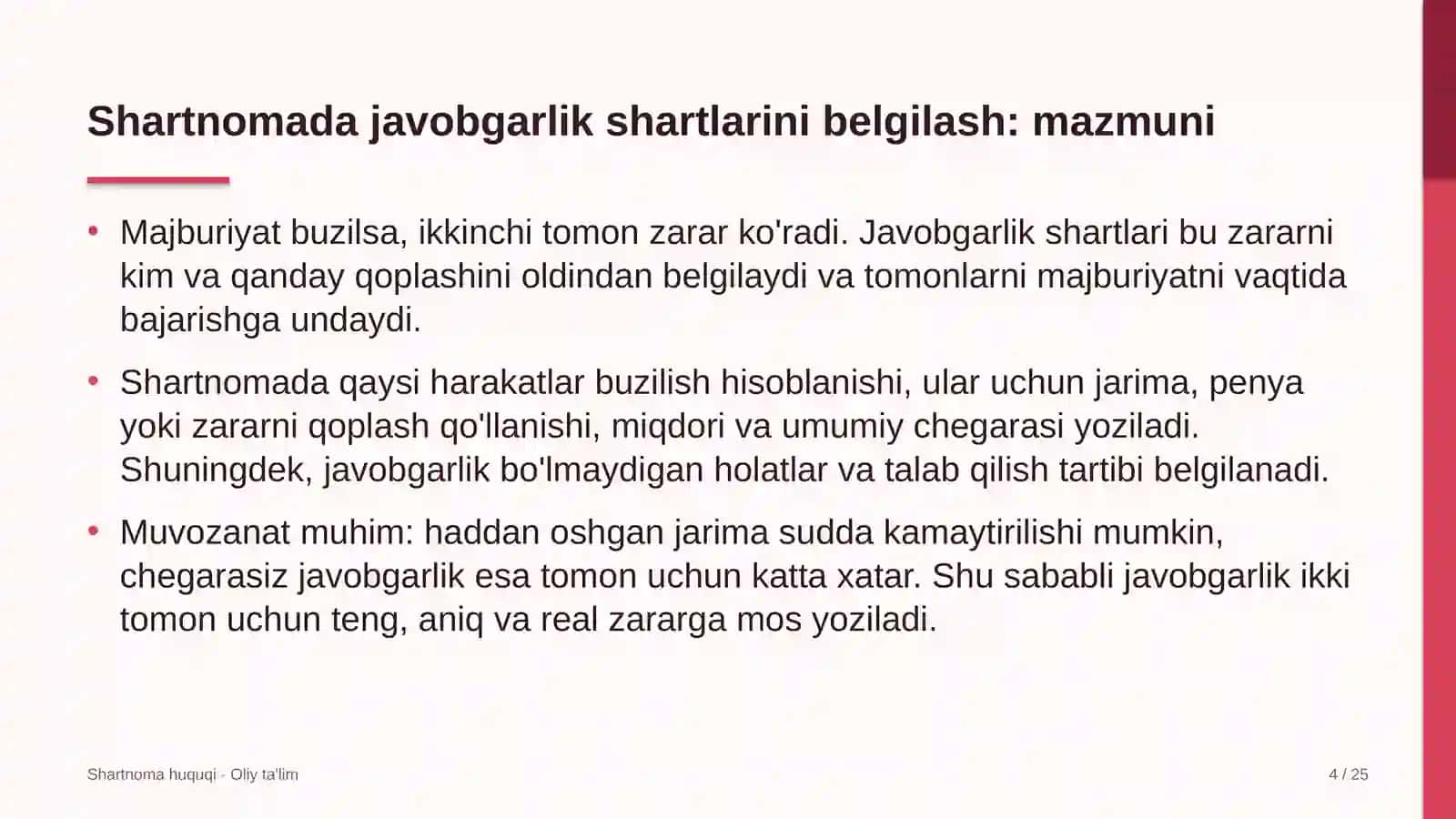 ommaviy axborot vositalarida shartnomada javobgarlik shartlarini belgilash 6446 4