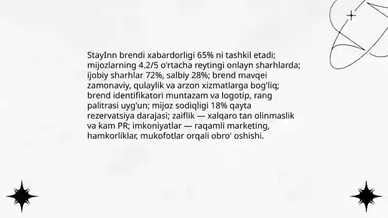 StayInn Hotel SWOT tahlili 4