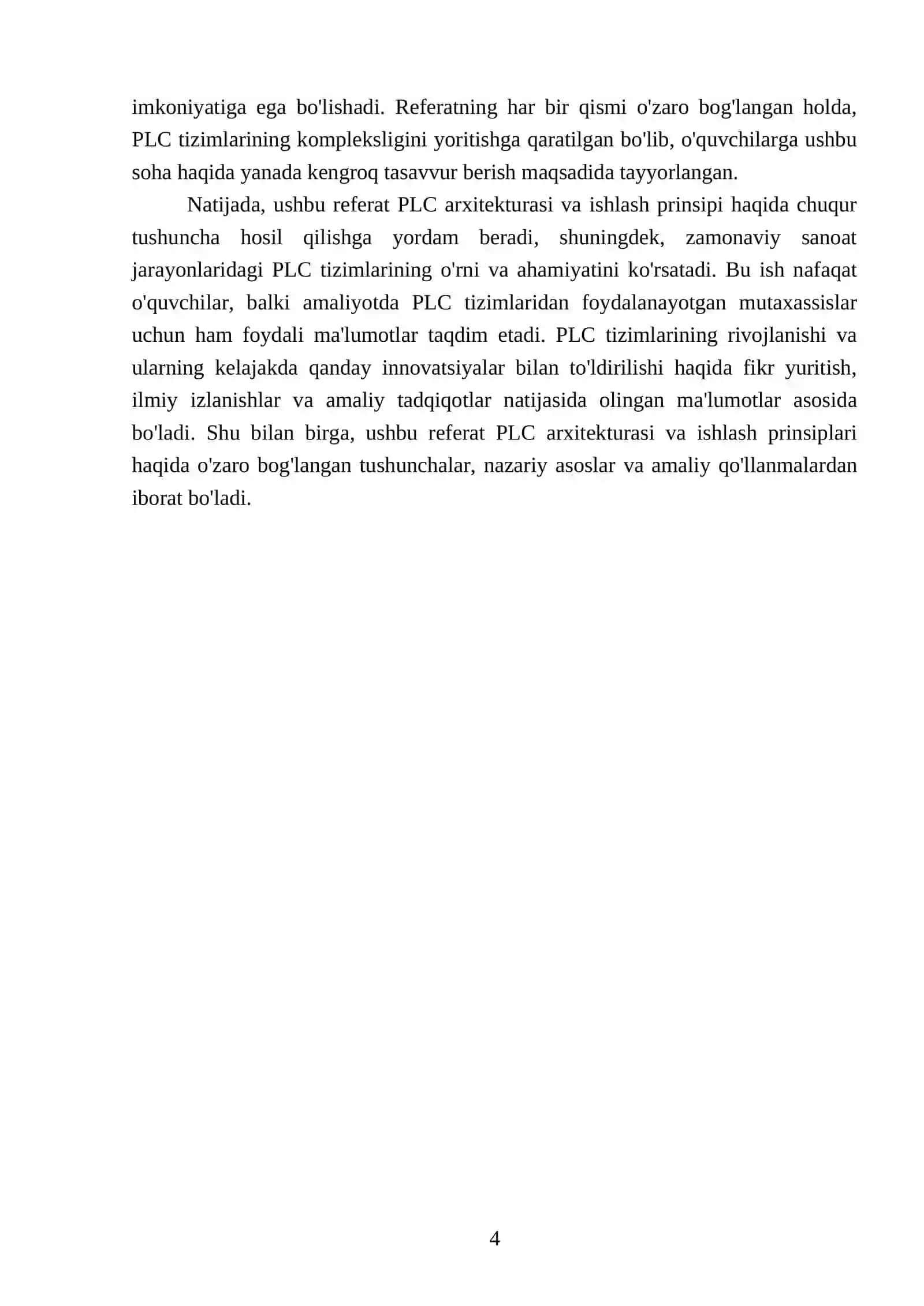 PLC arxitekturasi va ishlash prinsipi 4