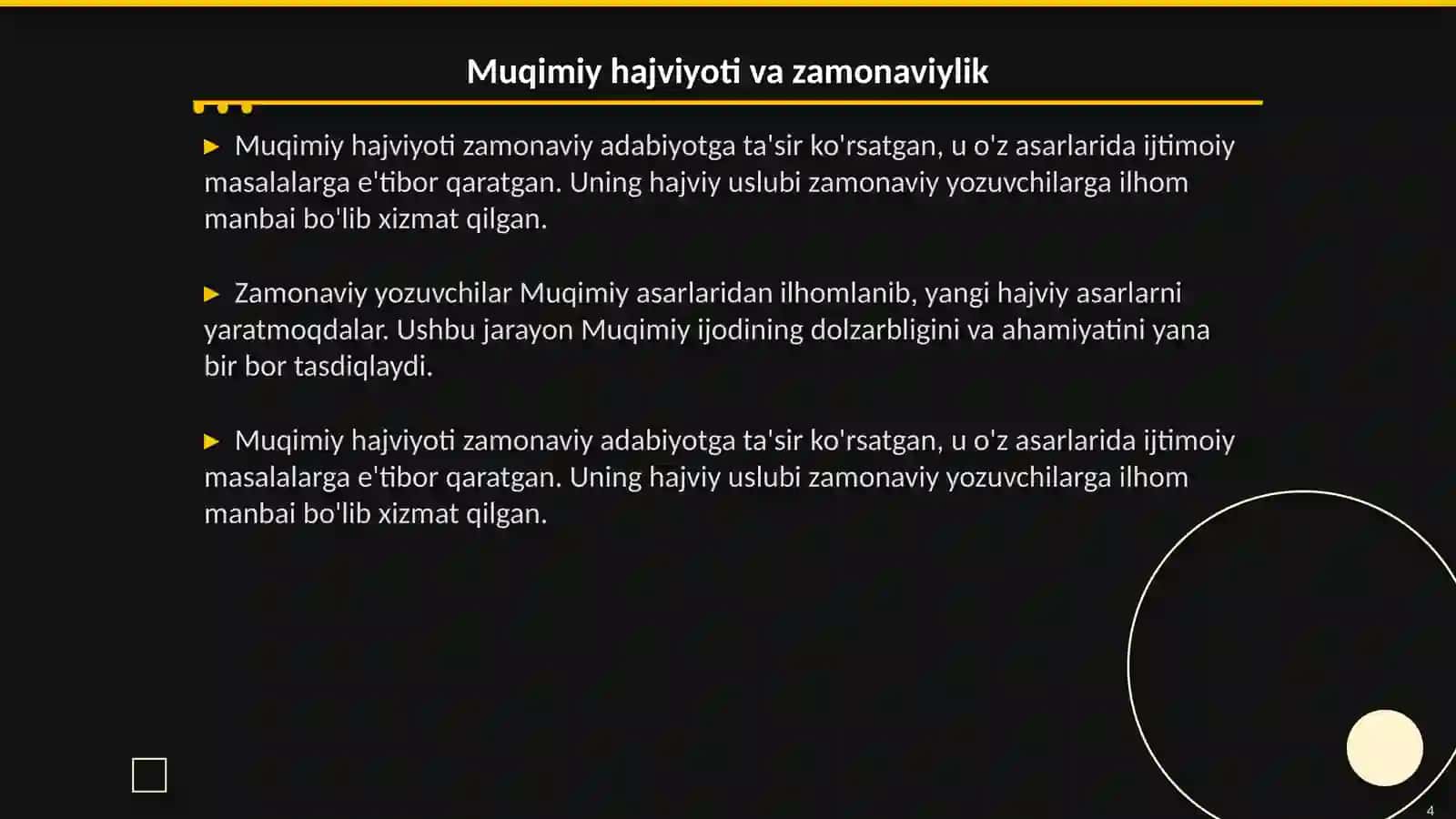 Oʻzbek adabiyoti Muqimiy hajviyoti 4