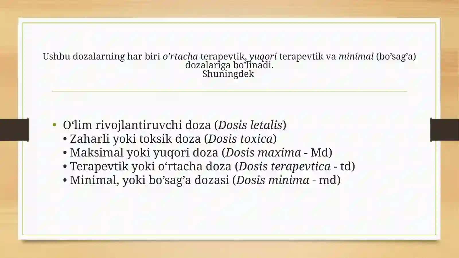 Farmakologiya fanidan tayyorlagan mustaqil ish 4