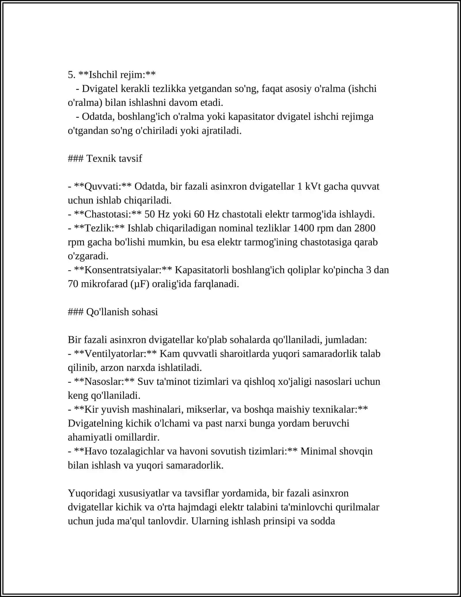 UCH FAZALI ASINXRON DVIGATELNI BIR FAZALI ELEKTR TARMOG`IGA ULAB ISHLATISH 4