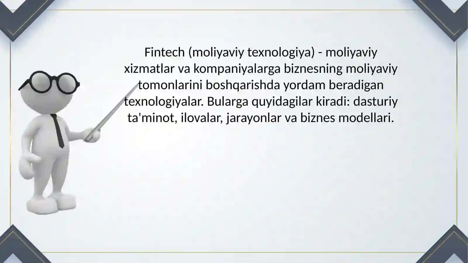 ELEKTRON TIJORATDA BANK-MOLIYA HIZMATLARNIRAQAMLASHTIRISH.Fintech 4
