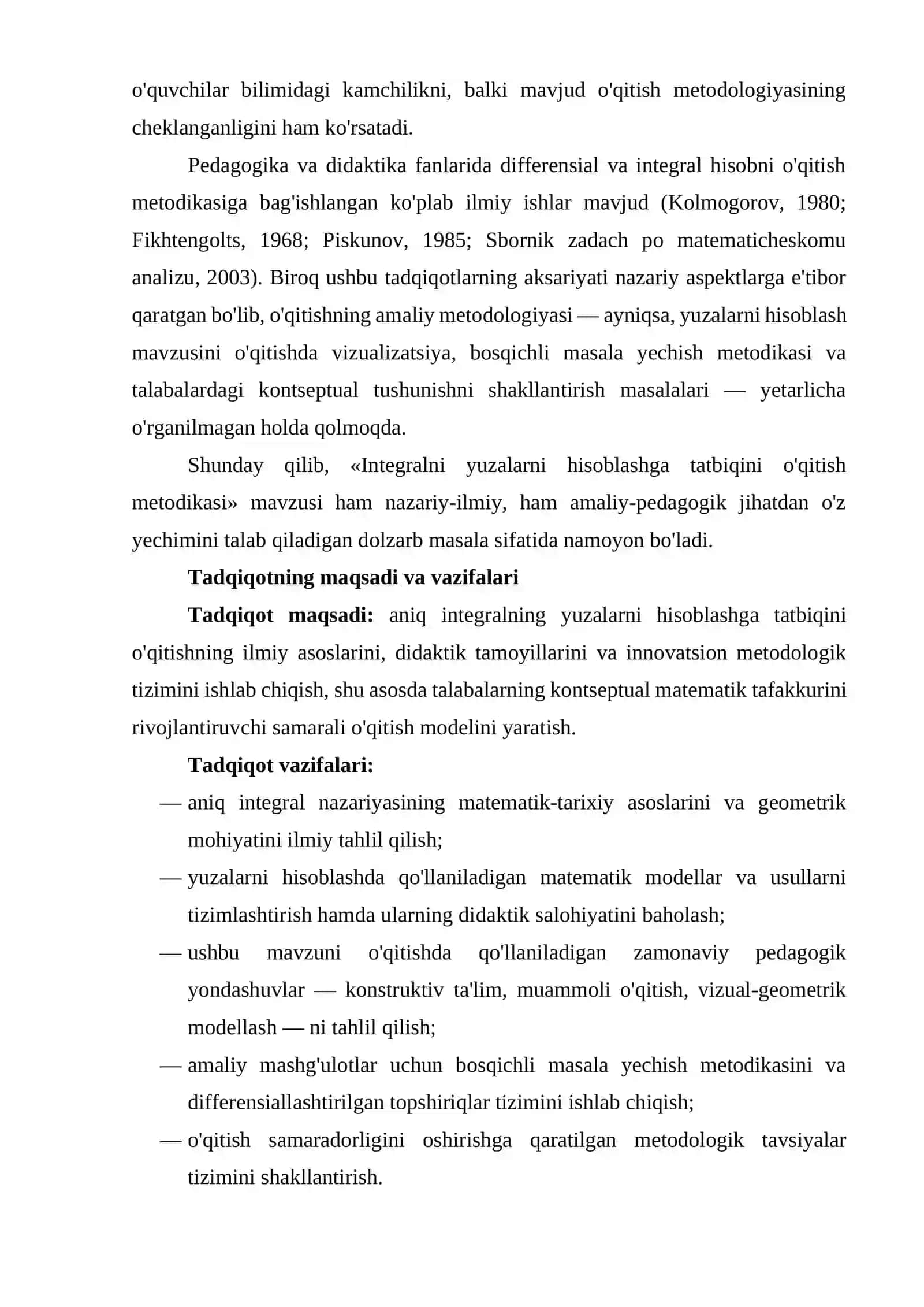 «Integralni yuzalarni hisoblashga tatbiqini o'qitish metodikasi» 4