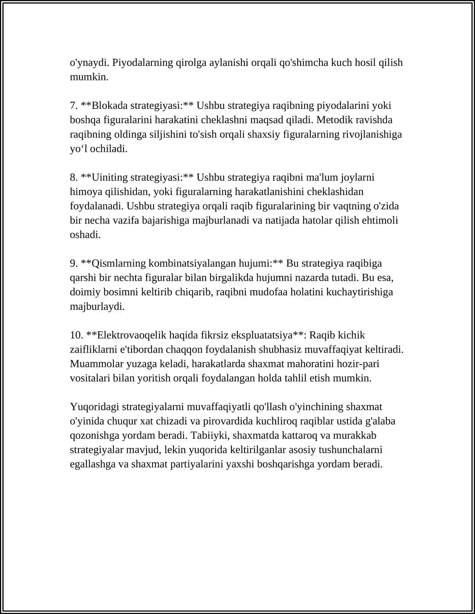 SHAXMAT SHASHKA SPORT TURI 4
