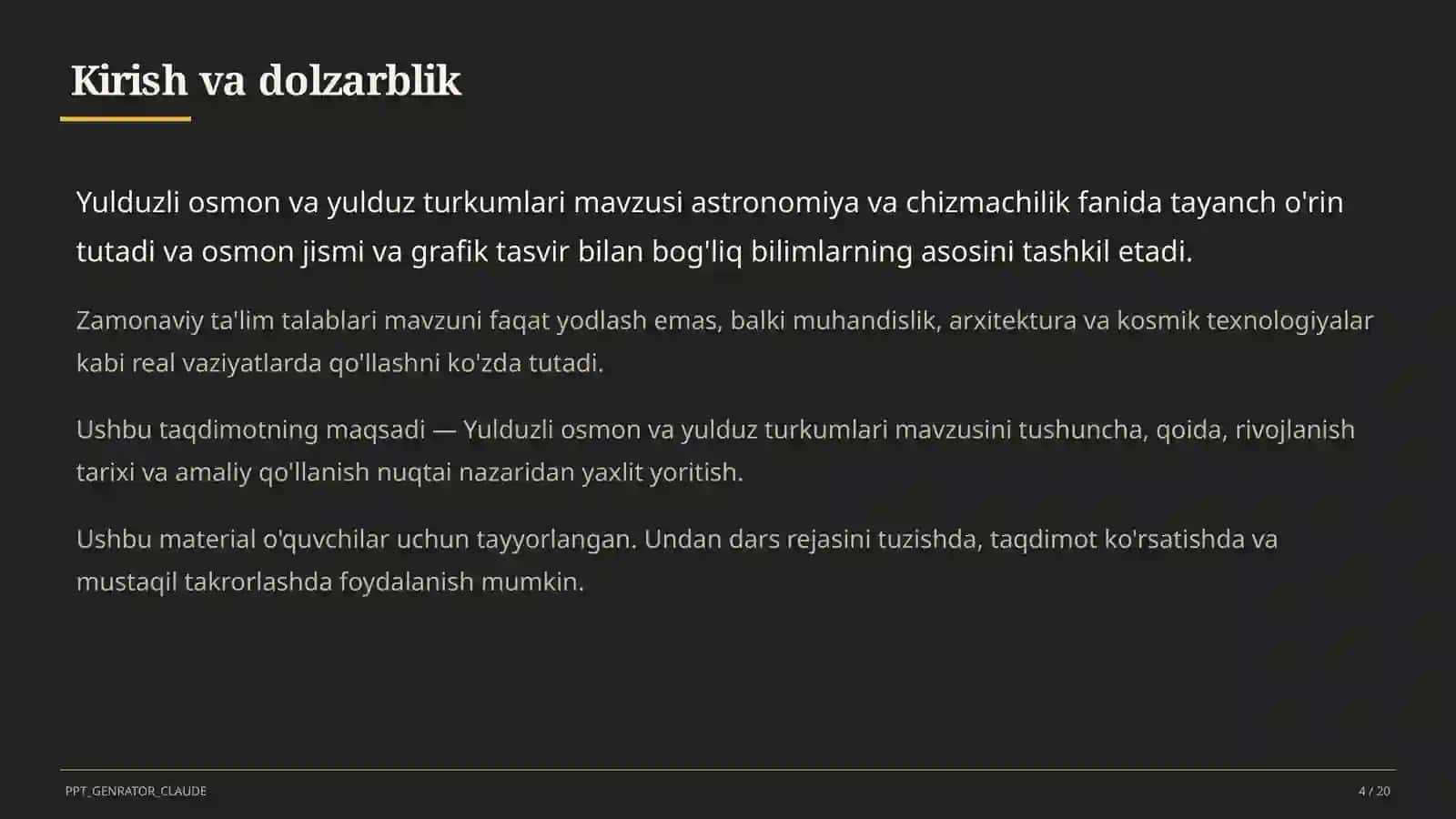 Yulduzli osmon va yulduz turkumlari (8-sinf) 4
