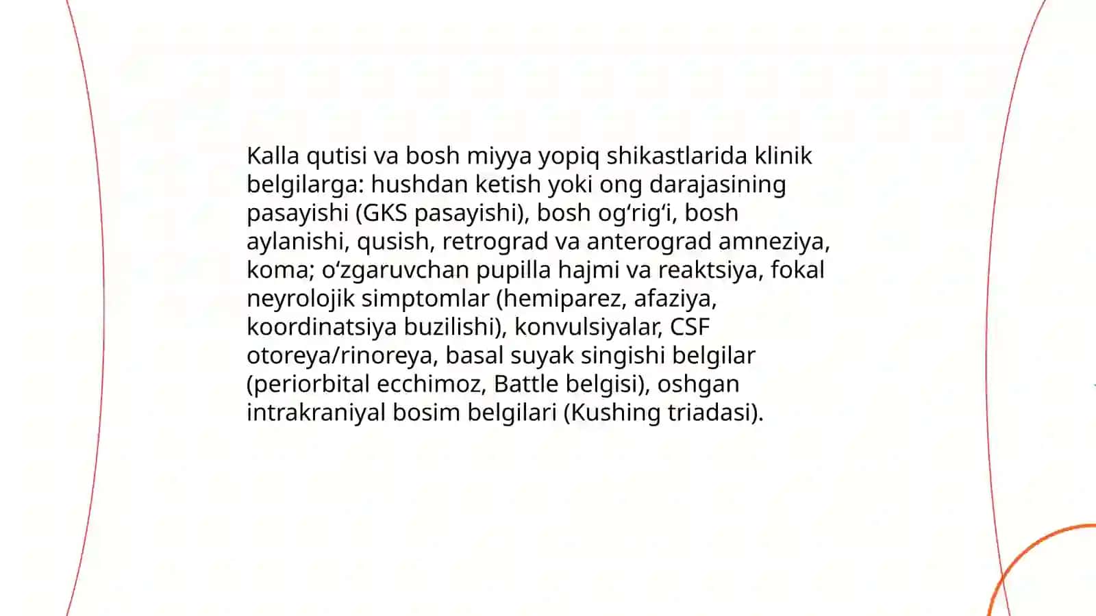 Kalla qutisi va bosh miyya yopig shikastlari klinikasi va tashxislash 4