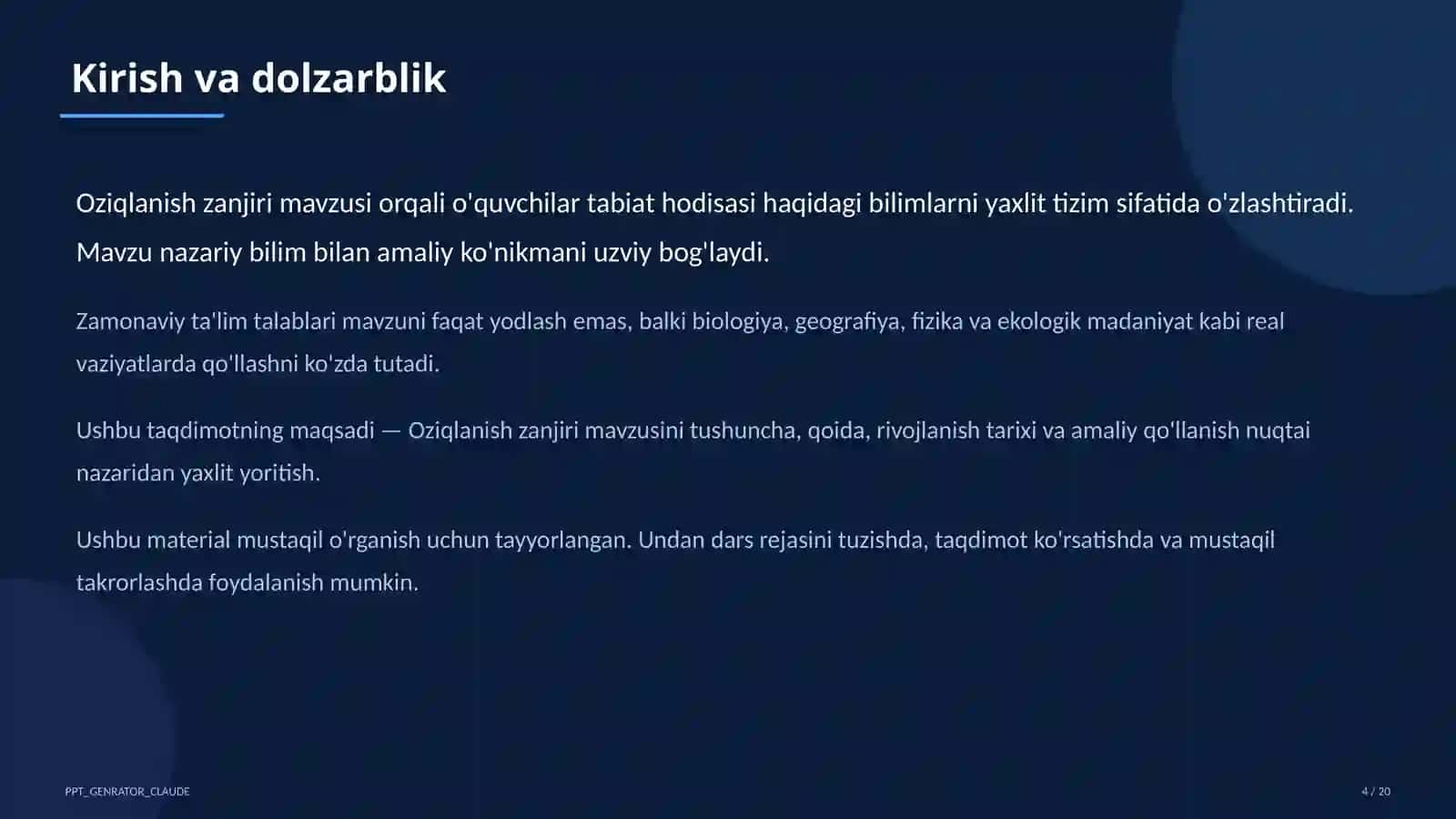 Oziqlanish zanjiri (3-sinf) 4