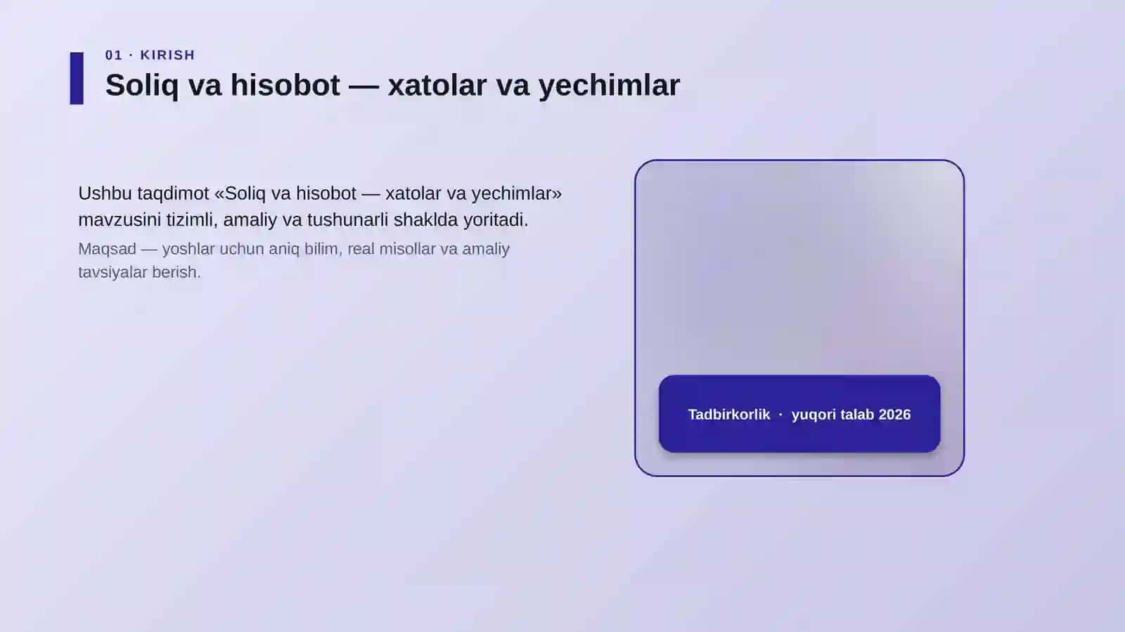Soliq va hisobot — xatolar va yechimlar 4