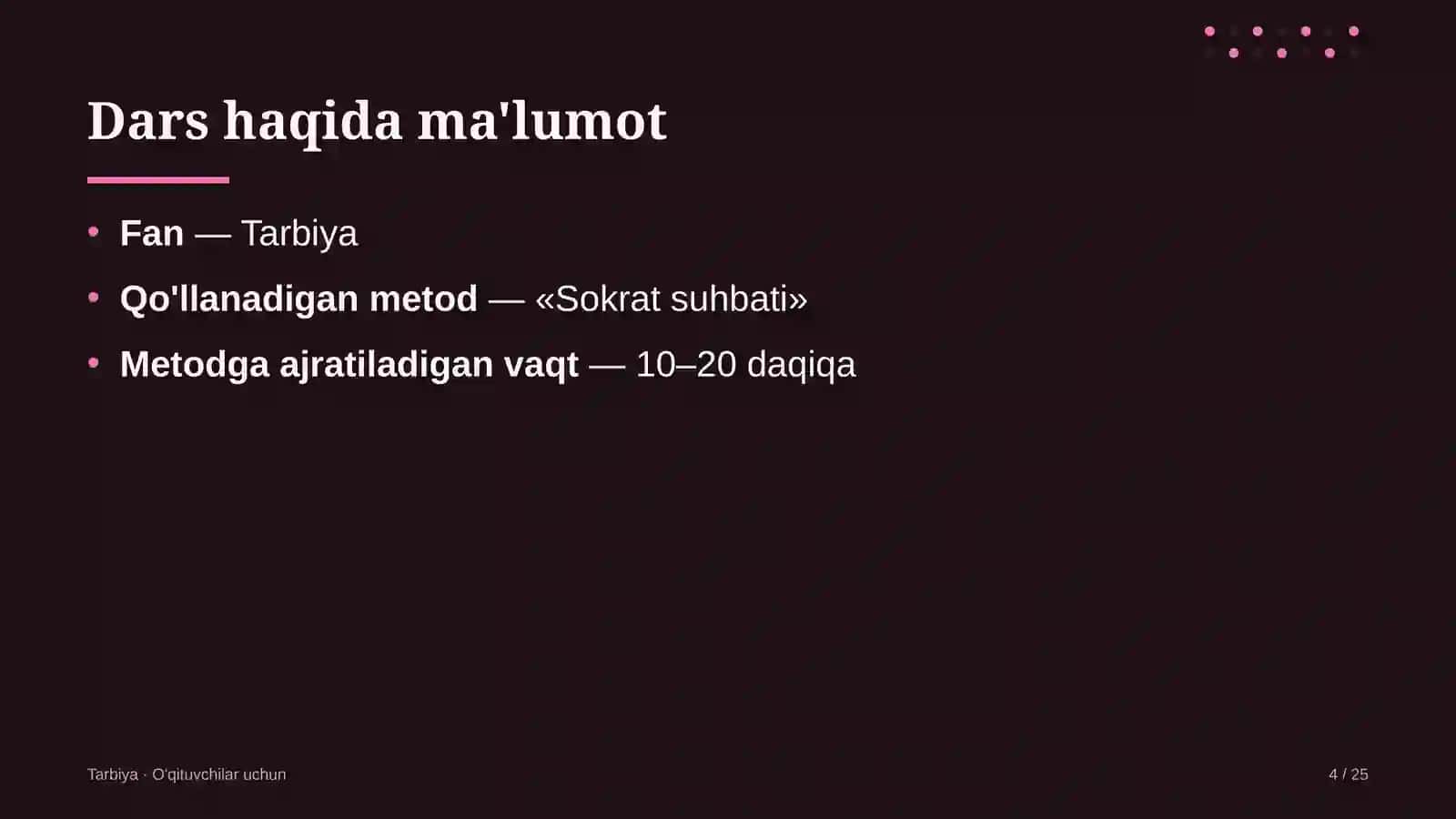 tarbiya darslarida sokrat suhbati metodidan foydalanish 8123 4