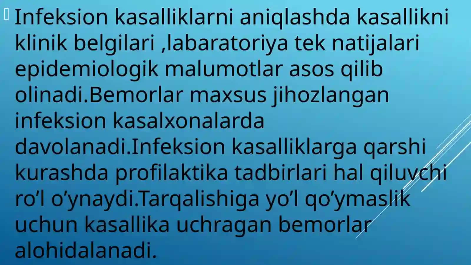 O’tahavfli infeksialar va epidemiyaga qarshi choratadbirlari 4