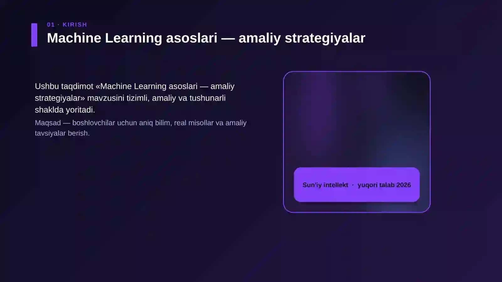 Machine Learning asoslari — amaliy strategiyalar 4