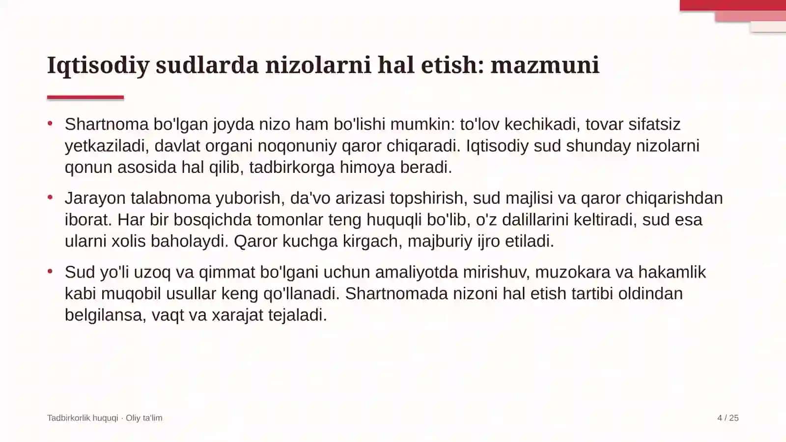 Ko'chma savdoda iqtisodiy sudlarda nizolarni hal etish 4