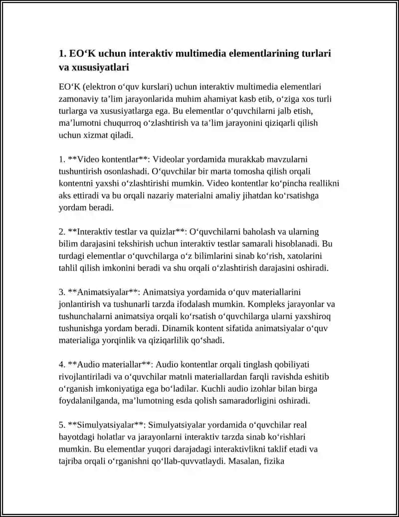 EO‘K UCHUN INTERAKTIV MULTIMEDIA ELEMENTLARI YARATISH TEXNOLOGIYALARI 4
