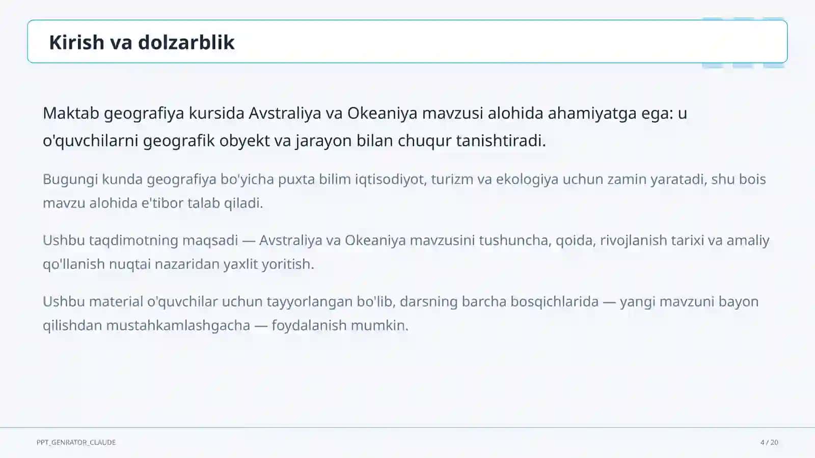 Avstraliya va Okeaniya (7-sinf) Geografiya 4