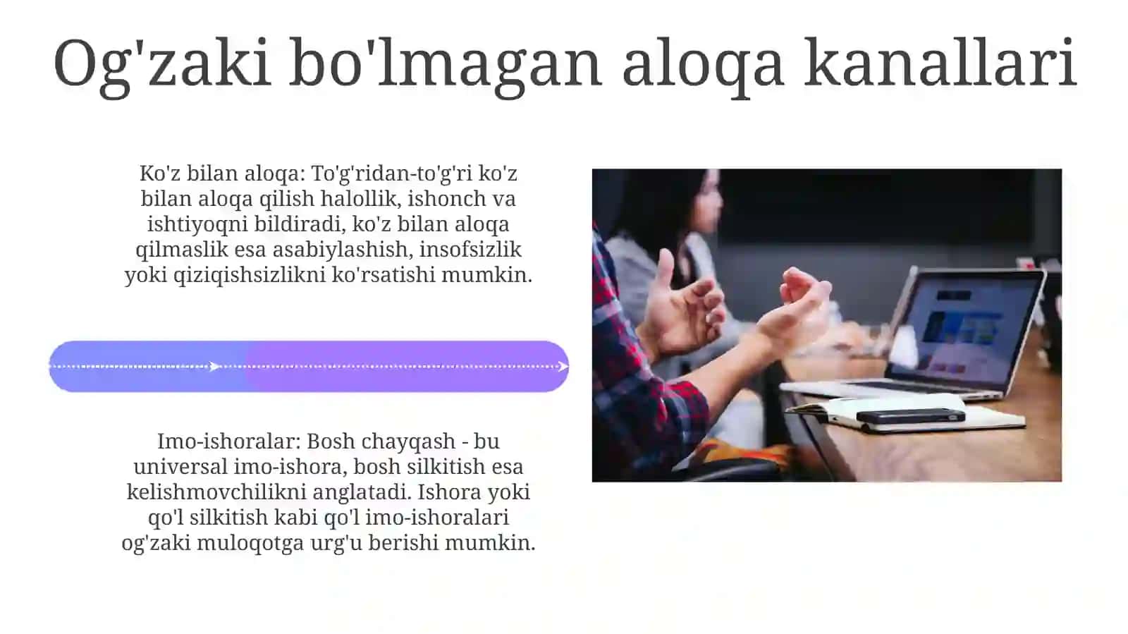 Og'zaki bo'lmagan aloqa kanallari 4