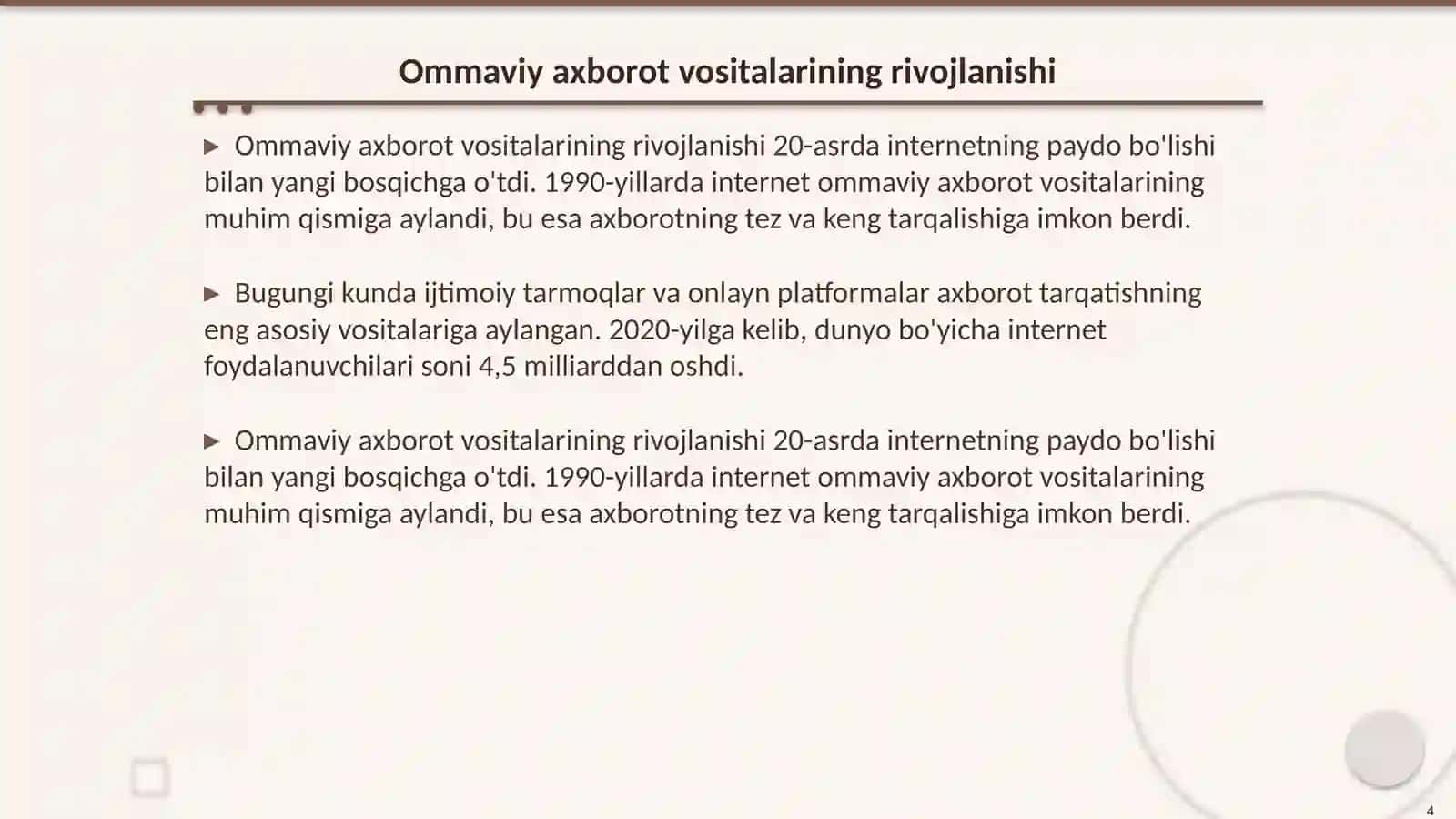 Media savodxonlik va ahbarot madaniyati evolyutsiyasi hamda jamiyatdagi ahamiyati 4