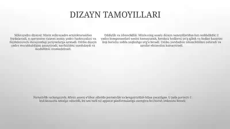 Minix Operatsion Tizimi 4