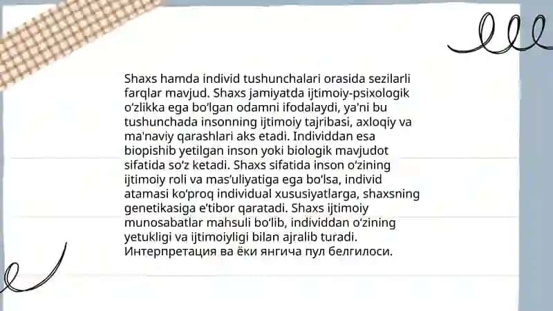 Individ tushunchasi 4