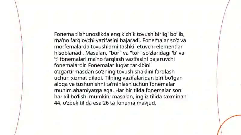 Til belgilari sistemasi sifatida til sathlari va ularning birliklari 4