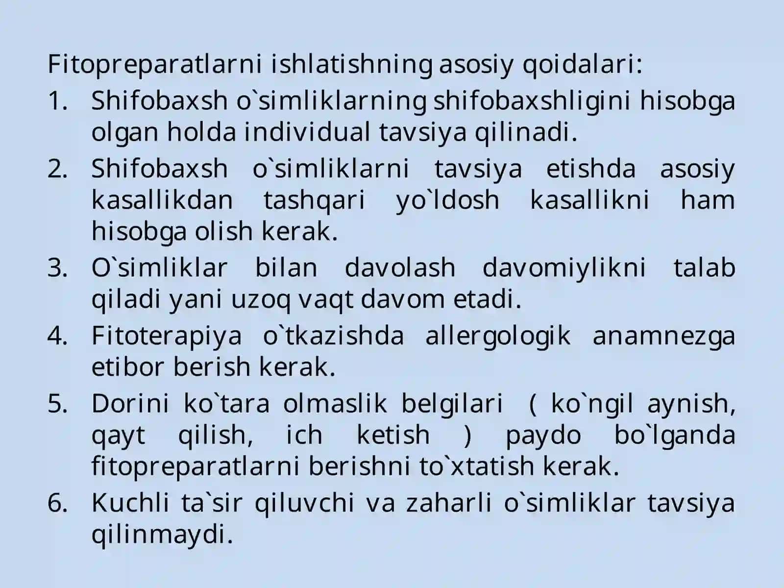 Fitopreparatlar va ularning qo`llanilishi 4