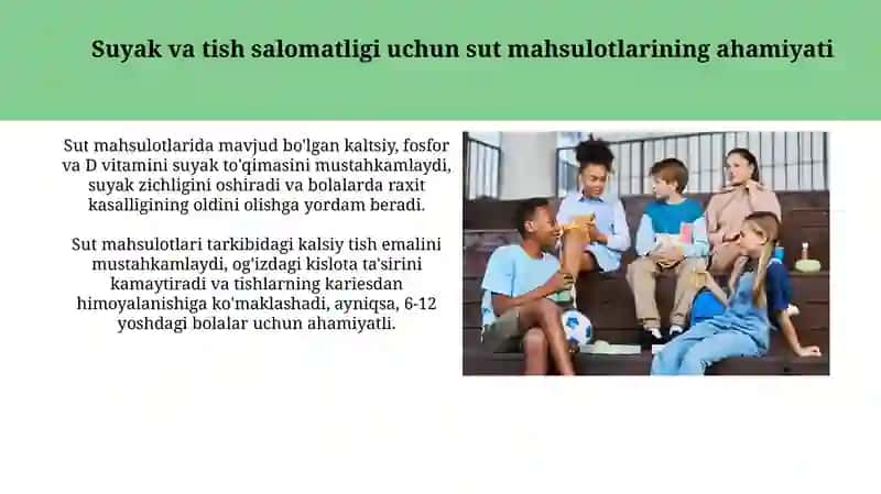 Sut mahsulotlari-bolalar oʻsishi varivojlanishimanbai 4