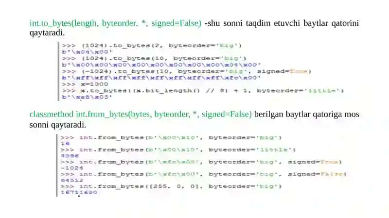 Pythondasonlar 4