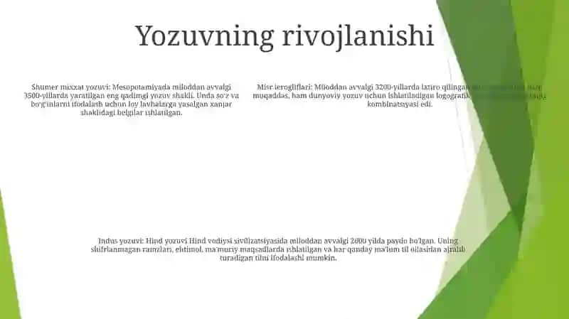 Davrlashtirish Arxaik Davr 4