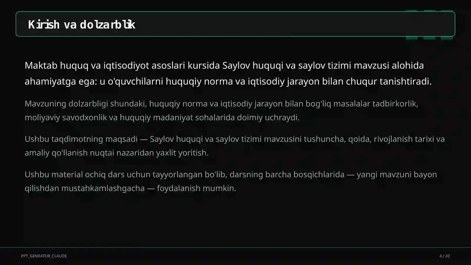 Huquq va iqtisodiyot asoslari (9–11) 4