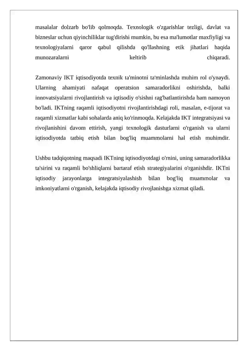 MUSTAQIL ISH IQTISODIYOTDA ZAMONAVIY INFARMATSION KOMMUNIKATSION TEXNOLOGIYALARNING TEXNIK TAMINOTI 4