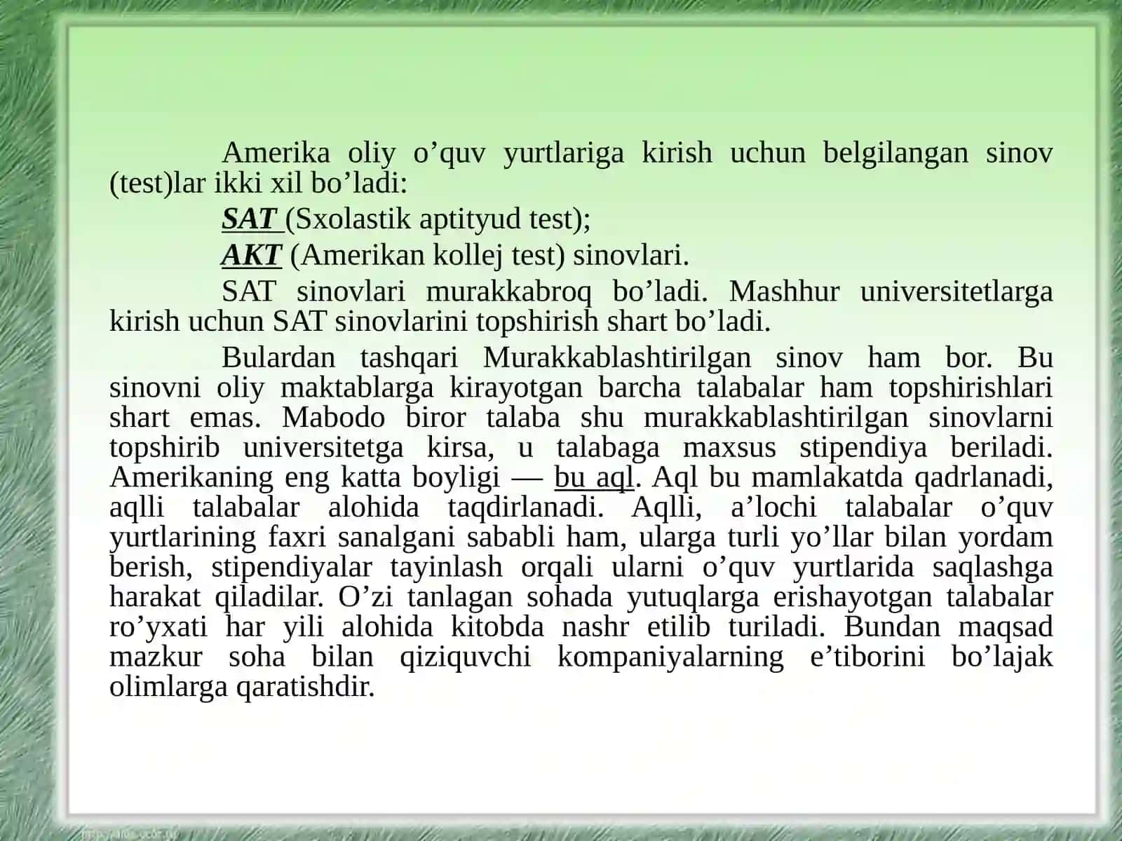 IQTISODIY RIVOJLANGAN DAVLATLARDAN  TA'LIM TIZIMI 4