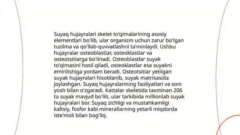 Suyak tizimining umumiy anatoʻmyasi 4